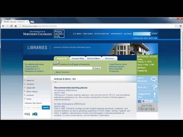 Accessing Library Databases at the UNC Libraries