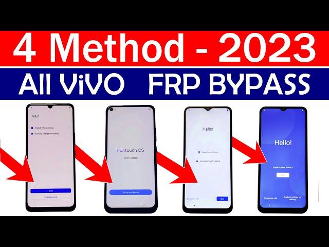 4 100% Working Methods:- All ViVO Phone  FRP BYPASS - without pc | 2023