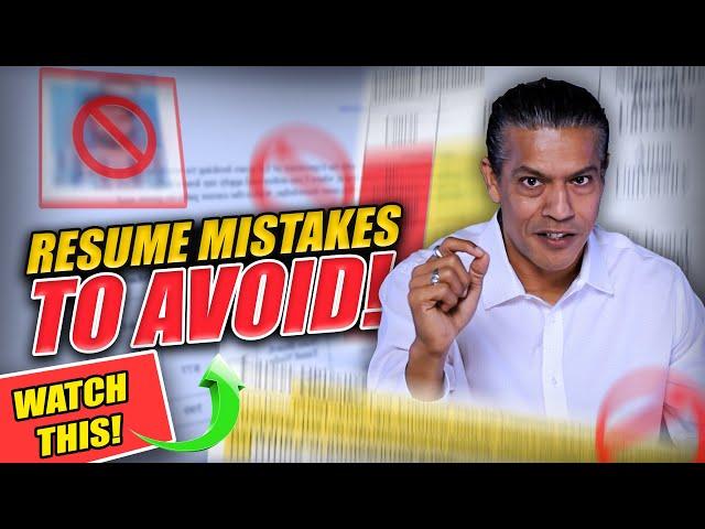 Resume Mistakes to Avoid! |  Sidd Ahmed