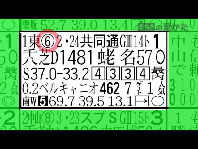 新聞　競馬ブックの見方　成績欄　１行目