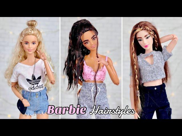 6 Cute Barbie Doll Hairstyles Tutorial! #4