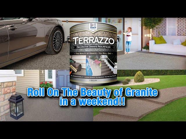 Terrazzo Decorative Granite Concrete Coating — ALL-SEASON BEAUTY & DURABILITY You Install In A Day!