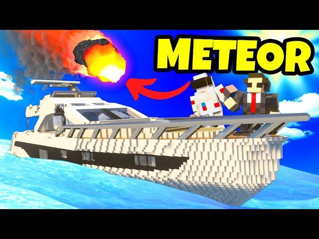 A Meteor CRASHED Into Our Luxury Yacht in Teardown Multiplayer Mods!