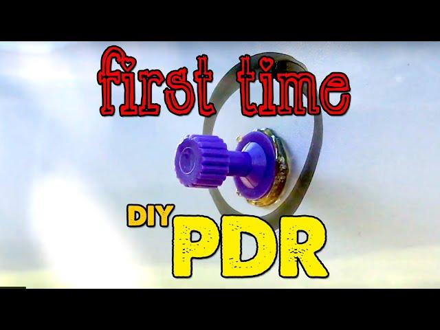 DIY - First Time Paintless Dent Repair for beginners - PDR door ding pull