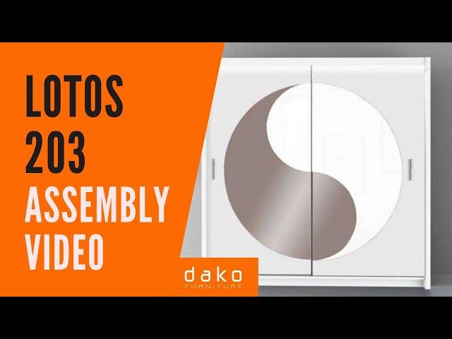 Wardrobe Assembly Video - DAKO FURNITURE - Lotos 203