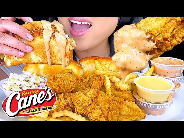 ASMR RAISING CANES FRIED CHICKEN FOOD HACK MUKBANG ASMR Phan