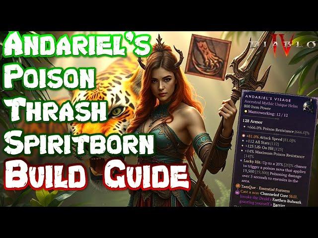 Diablo 4 Season 6 - Thrash Andariel's Visage Spiritborn + Build Guide