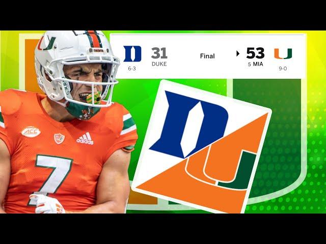 DUKE BLUE DEVILS VS MIAMI HURRICANES     (Highlights & INSTANT Reactions)