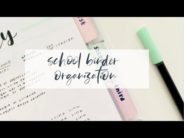 school organization tips // how to organize your binder // studyfluff