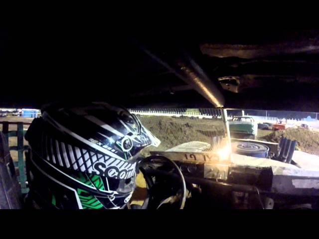 #460 Nick Deleon bump n run off road derby manistee county fair 8/26/15 gopro video