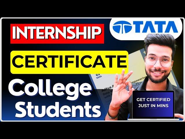 Tata Free Internship Course Certificate For All College Students | Just In Mins  Tata Forage