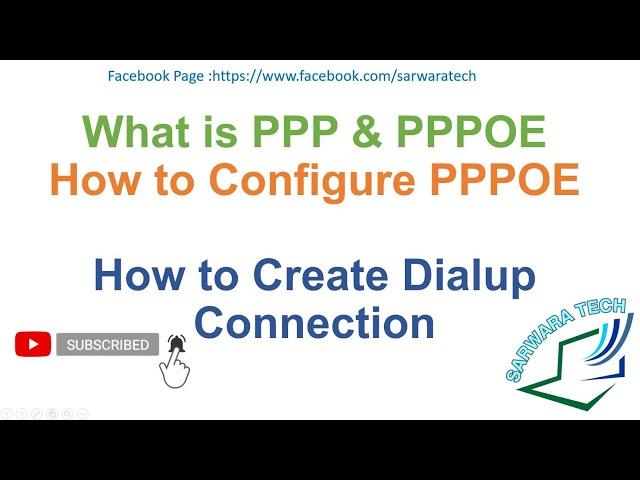 What is PPP, PPPOE Protocol & How to configure PPPOE & Dialup connection