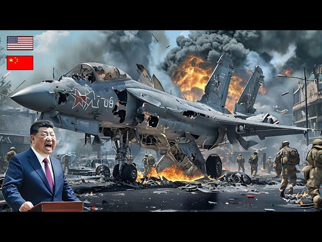 45 seconds ago! A convoy of 787 Chinese L-0P fighter jets was shot down by US defense systems