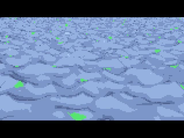 Pixel art water with leaves animation