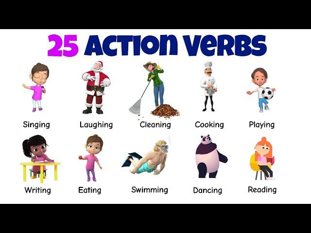 Learn Action Verbs I Action Verbs for Beginners I Sentences I Daily Sentences I Vocabulary #verbs