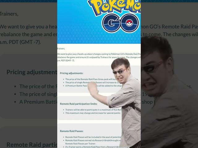 Regarding the REMOTE RAIDS NERF #PokemonGO #Niantic