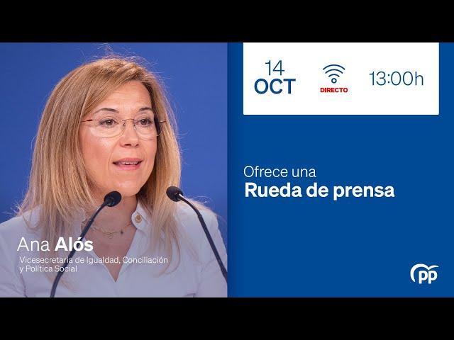  DIRECTO: Ana Alós ofrece una rueda de prensa