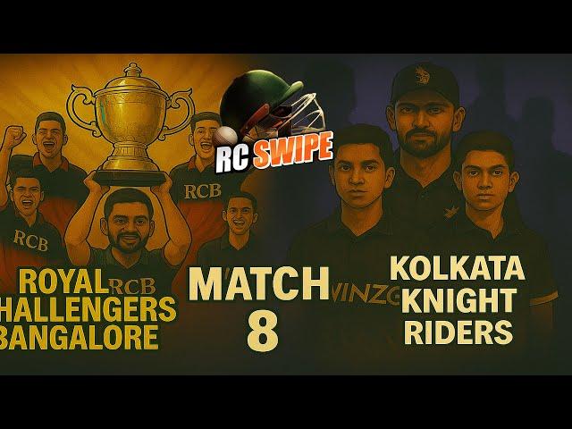Black & Gold - Challengers vs Knights RCB  KKR | Real Cricket Swipe RCPL Auction Mode IPL Gameplay
