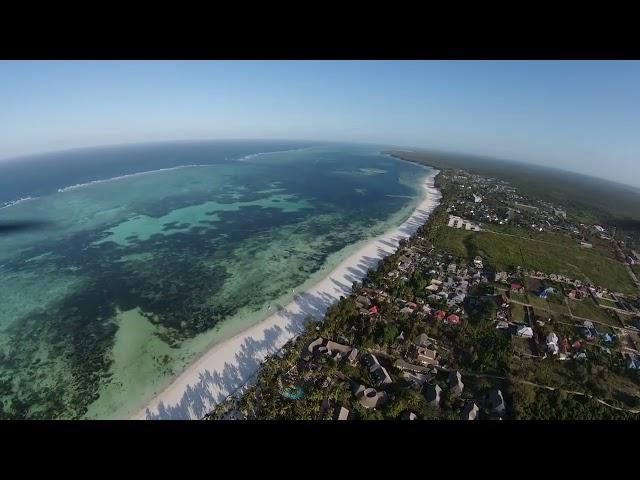 4K DJI FPV Blue bay beach resort Zanzibar