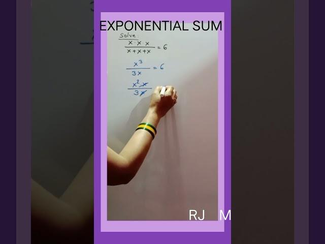 EXPONENTIAL SUM #trendingshorts #mathshorts