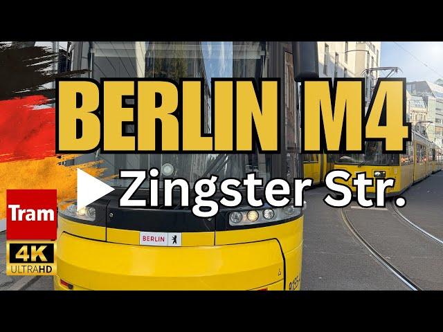 Cab Ride Tram M4 Berlin | 2024 | From S Hackescher Markt to Zingster Str. | 4K | New