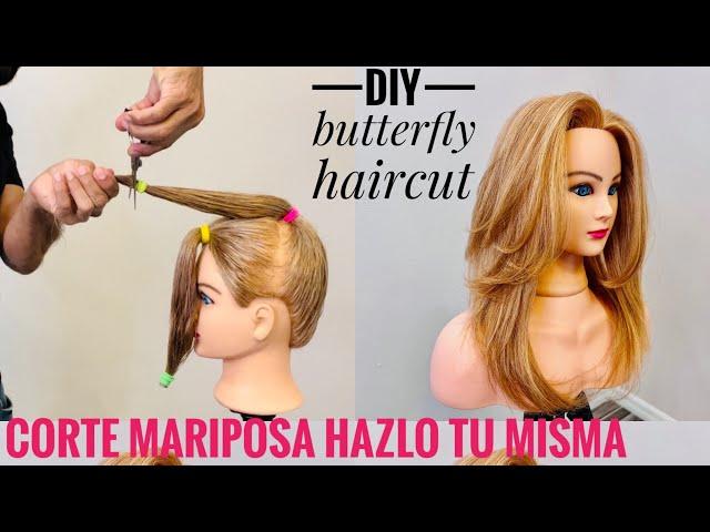 Corte Mariposa  -  DIY Butterfly Haircut