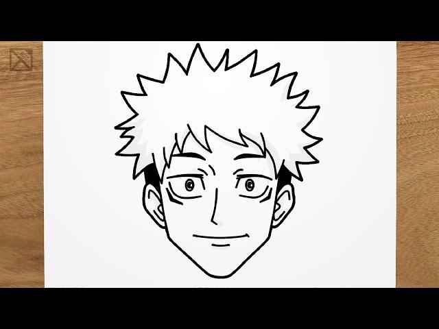 How to draw YUJI ITADORI (Jujutsu Kaisen) step by step, EASY