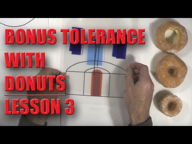 GD&T Bonus Tolerance Lesson 3 - NO MATH - MMC Explained Using Doughnuts!