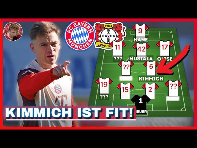 Kimmich ist FIT! Pavlovic FEHLT! SO spielt Bayern gegen Leverkusen (Champions League)