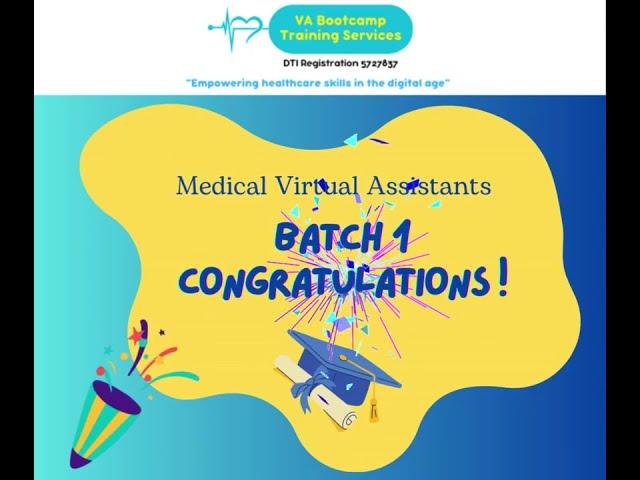 Batch 1 Congratulations! #medicalvirtualassistants #healthcareprofessionals #remotework #internship