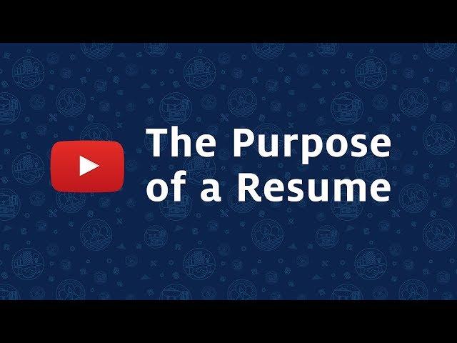 The Purpose of a Resume #Resume #ResumePurpose #ResumeTips