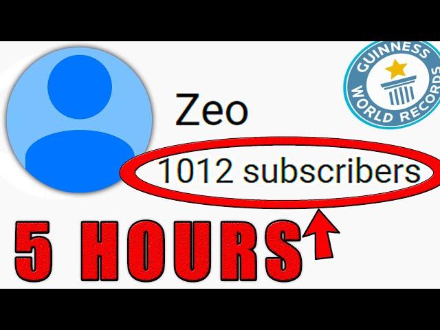 GROWING A YOUTUBE CHANNEL TO 1000 SUBSCRIBERS IN 5 HOURS!! (WORLD RECORD)