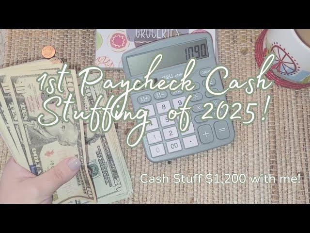 First Cash Stuffing of my Paycheck of 2025 | Cash Stuff Paycheck #1 January 2025 | Coffee & Cash