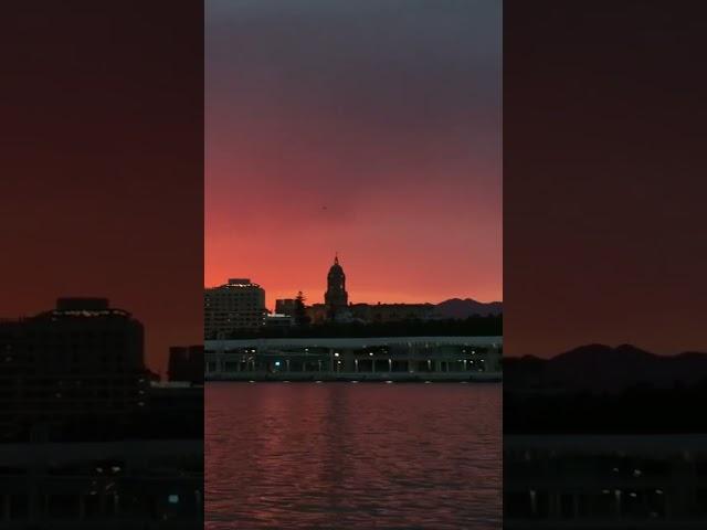 西班牙 馬拉加日落 sunset of Málaga Spain