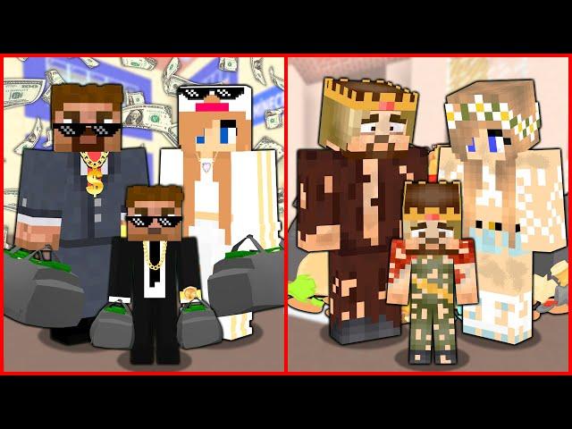 MİNECRAFT ZENGİN AİLESİ VE FAKİR AİLESİ YER DEĞİŞTİRDİ!  - Minecraft ZENGİN FAKİR HAYATI