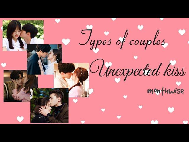 Types of couples unexpected kiss monthwise ‍️‍