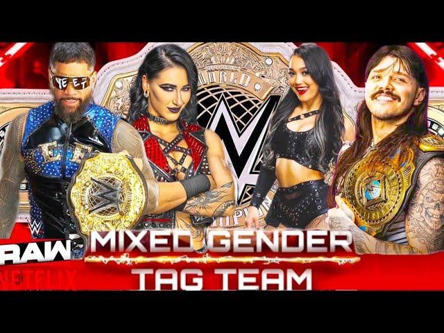 Roxanne Perez & Dominik vs Rhea Ripley & Jey Uso | Mixed Gender Tag | WWE 2K24