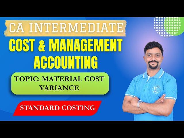 Material Cost Variance | Standard Costing | Cost and Management Accounting | Costing in English