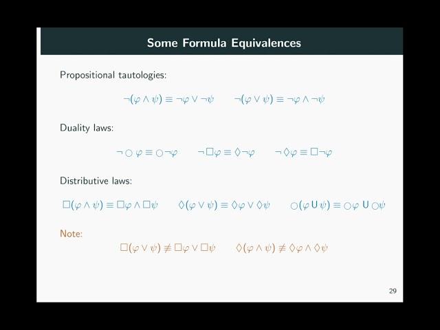 Introduction to LTL. Part 8: Formula Equivalence