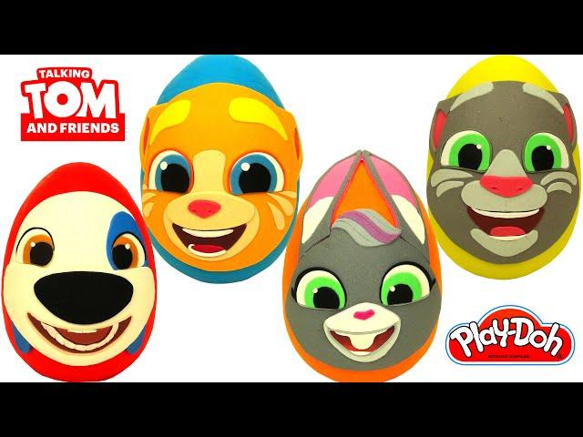 4 Konuşan Tom ve Arkadaşları Sürpriz Yumurta Konuşan Tom, Becca, Ginger, Hank Oyun Hamuru Play Doh