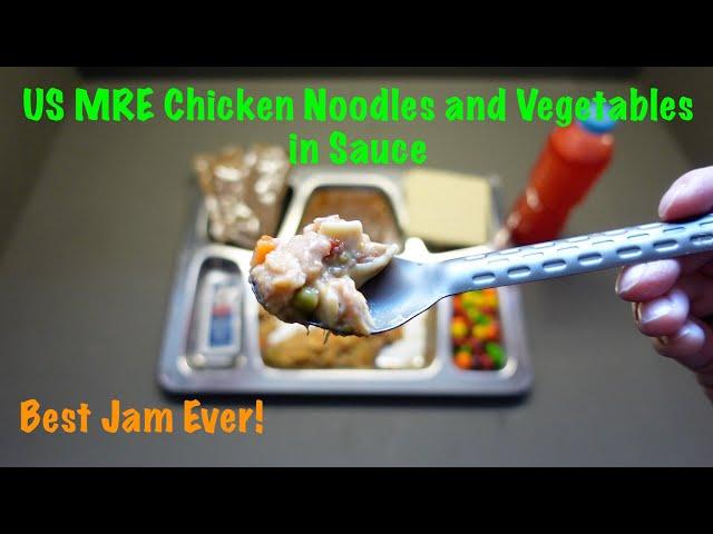 US MRE Menu 3 - Chicken Noodles and Vegetables in Sauce