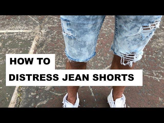 HOW TO DISTRESS JEAN SHORTS | STREETSTYLE LOOK!