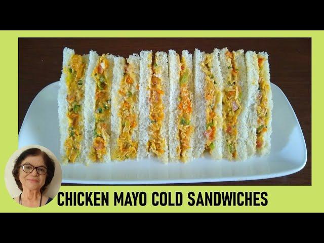 Easy Chicken Mayo Sandwich  Recipe / Chicken Mayonnaise Cold Sandwich / Sandwich Filling