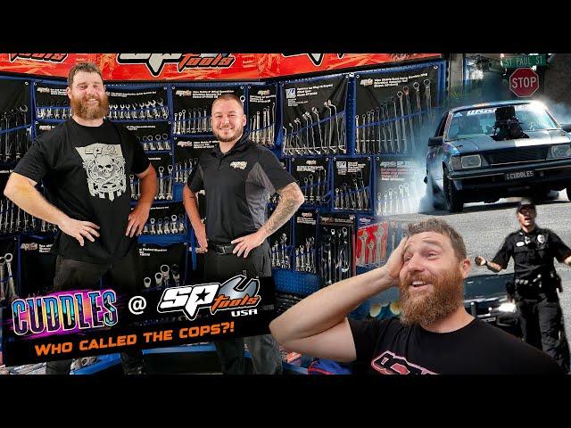 Cuddles Burnouts Visits SP Tools USA - The Cops Were Called!