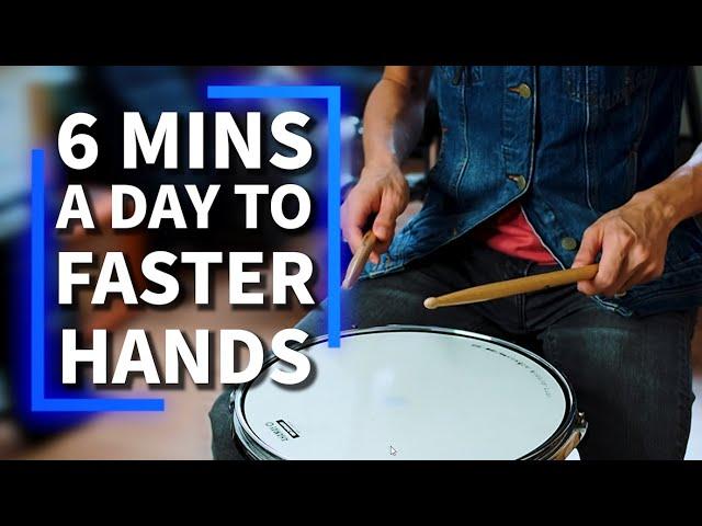 6 Min Drum Pad Practice Workout to Get Your Hand Speed to 200 BPM | Beginner to Advanced