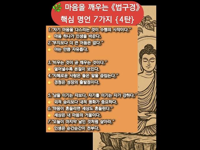 #법구경4탄 #명언모음 #마음챙김 #힐링글귀 #자기계발 #불교명언 #짧은명언 #하루명언 #오늘의말씀 #긍정 에너지