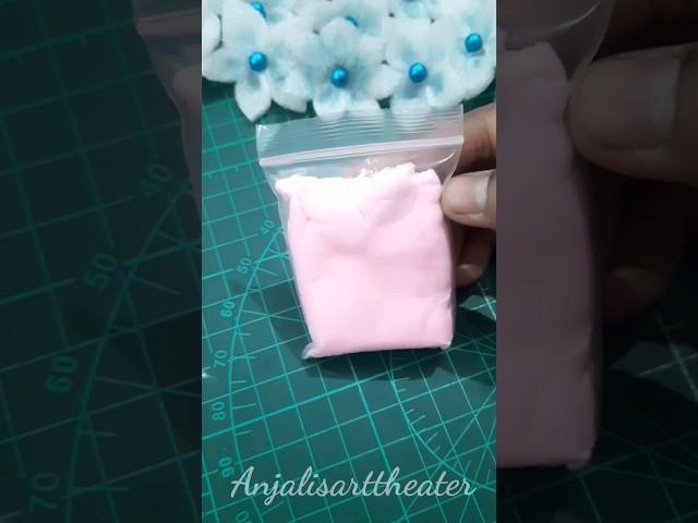 Air Dry Clay Flower Diy Crafts #shorts #youtubeshorts #shortsvideo