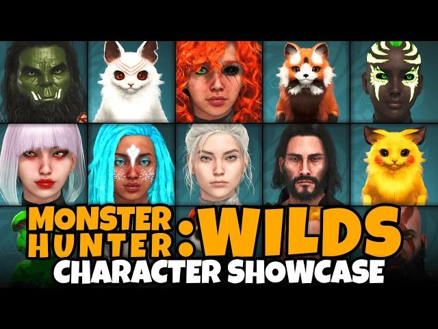 Monster Hunter: Wilds Character Creation Showcase (Beautiful Male & Female Characters & Palicos!)