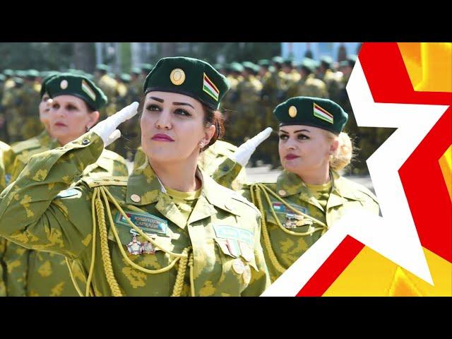 ЖЕНСКИЕ ВОЙСКА ТАДЖИКИСТАНА  Военный парад в Душанбе 2021  WOMEN'S TROOPS OF TAJIKISTAN