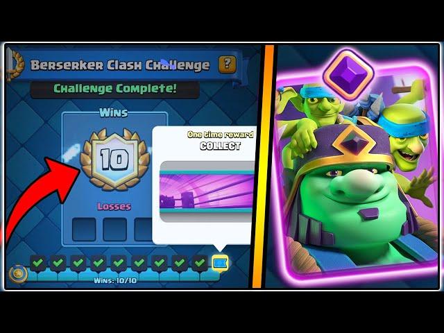 10-0 BERSERKER CLASH CHALLENGE | CLASH ROYALE | BEST BERSERKER CLASH CHALLENGE DECK!